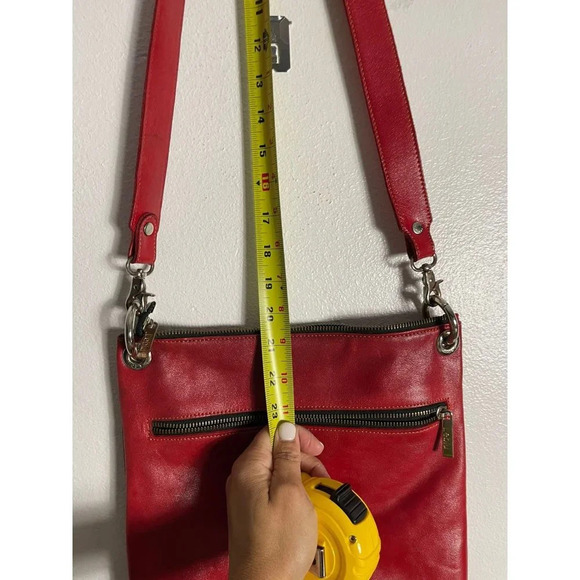 Leblu Boho Style Womens Leather Suede Shoulder Crossbody Bag Red - Picture 7 of 13